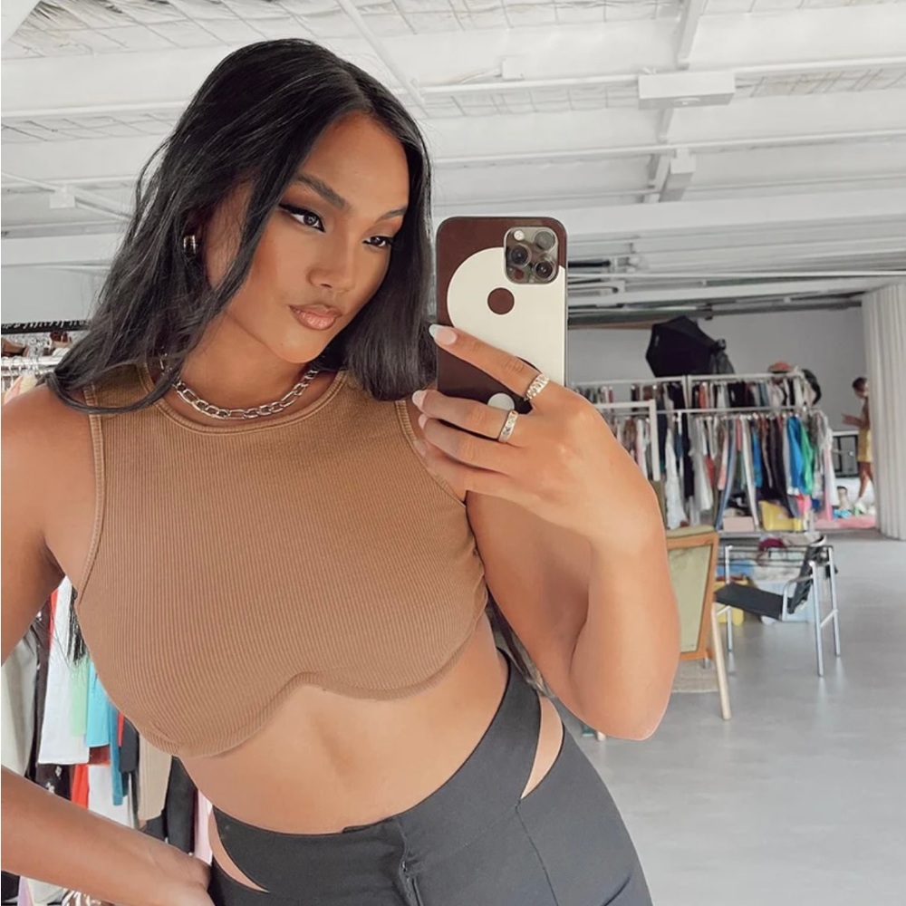 tan beige crop